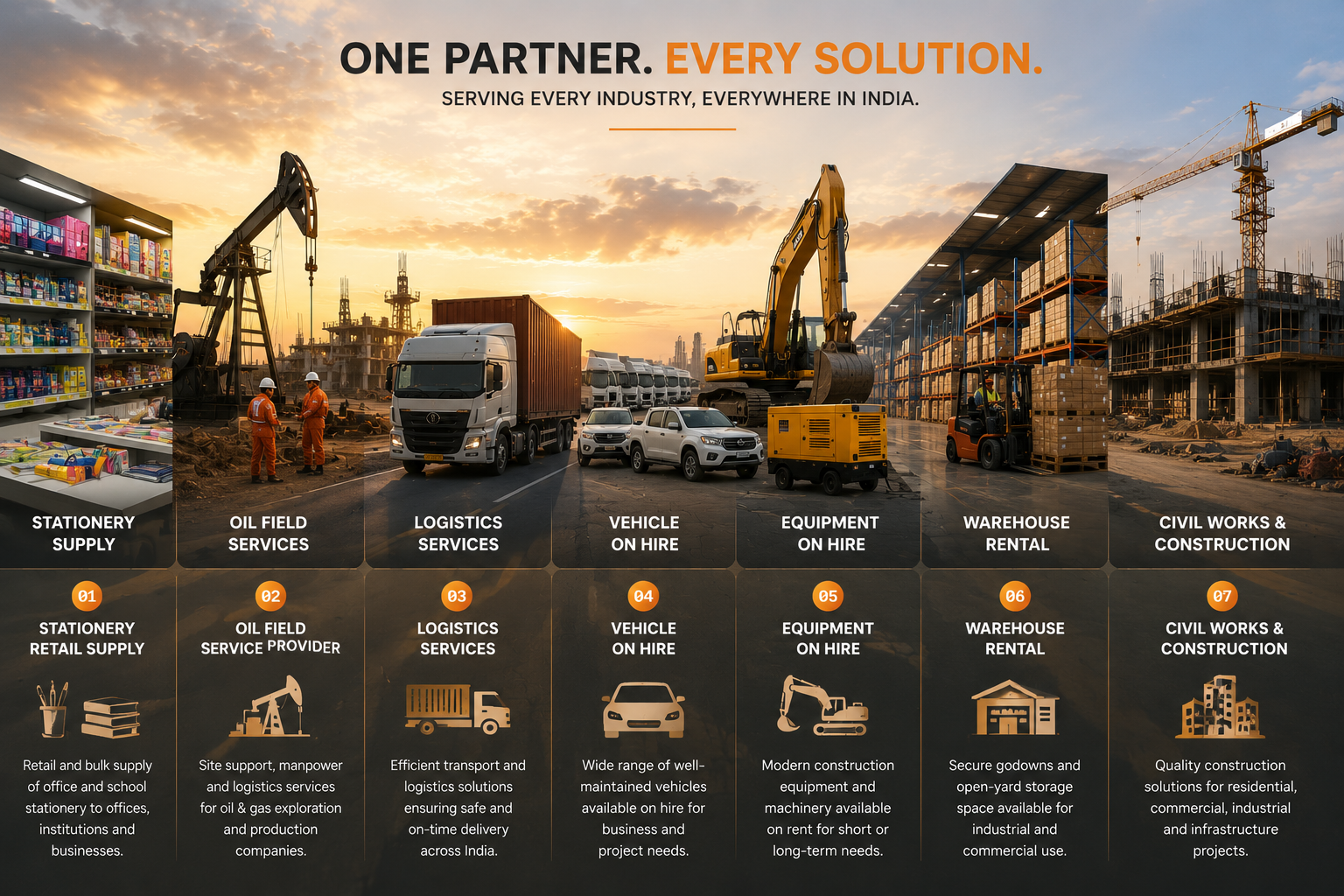 Illustration representing Awoke Ventures' operations across construction, transport and storage